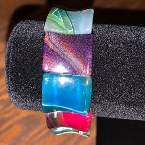 Vintage Natural Stone Chunky Bracelet.